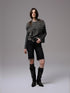 1JINN STUDIO Washed Black Distressed Embroidered Women&