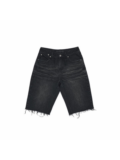 1JINN STUDIO Washed Black Distressed Embroidered Women&