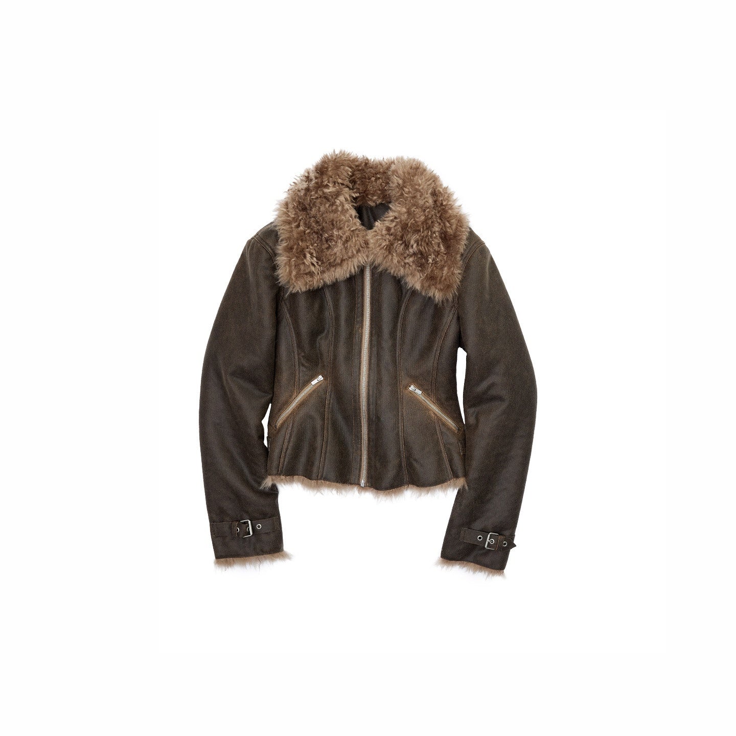 1JINN_STUDIO_Washed_Crackle_Leather_Fur_Collar_Lapel_Women&