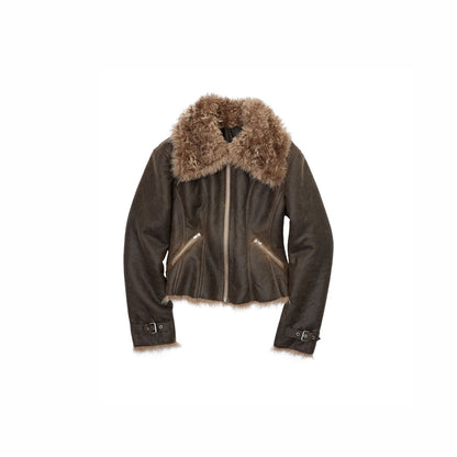 1JINN_STUDIO_Washed_Crackle_Leather_Fur_Collar_Lapel_Women&