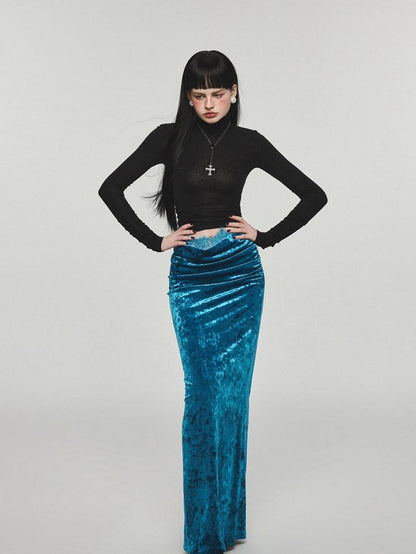 1JINN STUDIO White Rhinestone Mock Neck Layering Women&