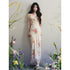 1P_STUDIO_Apricot_3d_Floral_V-neck_Sleeveless_Cinch_Waist_Women&