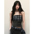 1P_STUDIO_Bandeau_Plaid_Patchwork_Tie_Waist_Wide_Leg_Loose_Women&
