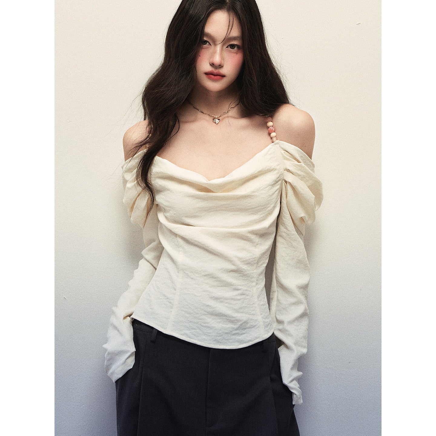 1P_STUDIO_Beaded_Halter_Off_Shoulder_Slim_Cropped_Women&