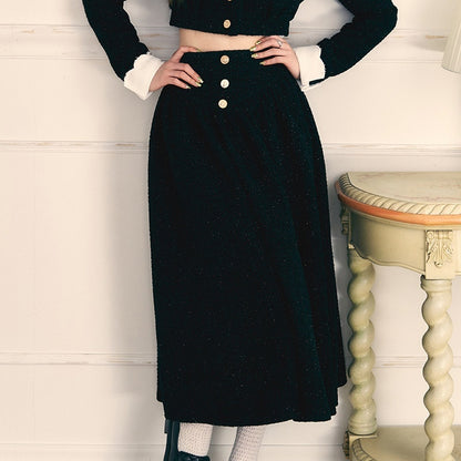 1P_STUDIO_Beige_Black_Colorblock_Tweed_Cropped_Women&