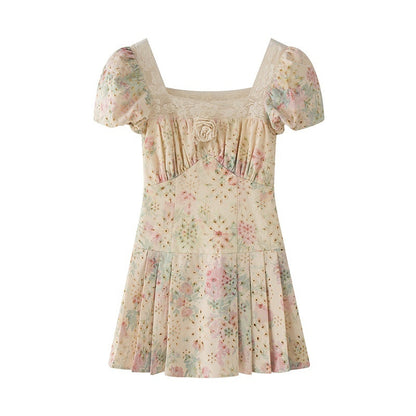 1P_STUDIO_Beige_Floral_Lace_Cutout_Square_Neck_A_Line_Women&