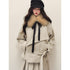1P_STUDIO_Beige_Gray_Belted_Cropped_Coat_Midi_Pleated_Skirt_Women&