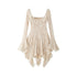 1P_STUDIO_Beige_Lace_Trim_Square_Neck_A_Line_High_Waist_Women&