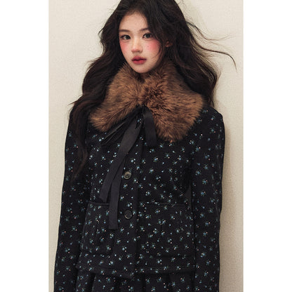 1P_STUDIO_Black_Floral_Waffle_Fleece_Jacket_Box_Pleat_Skirt_Women&