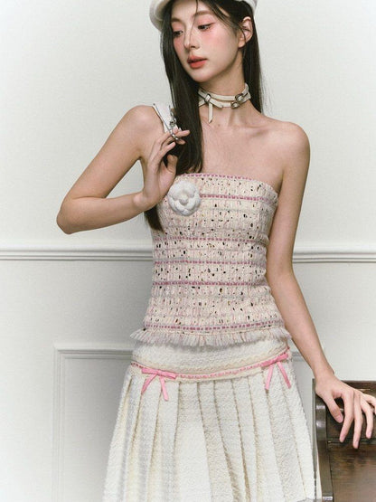 1P STUDIO Chanel Style Bustier And Skirt Two Piece Women&