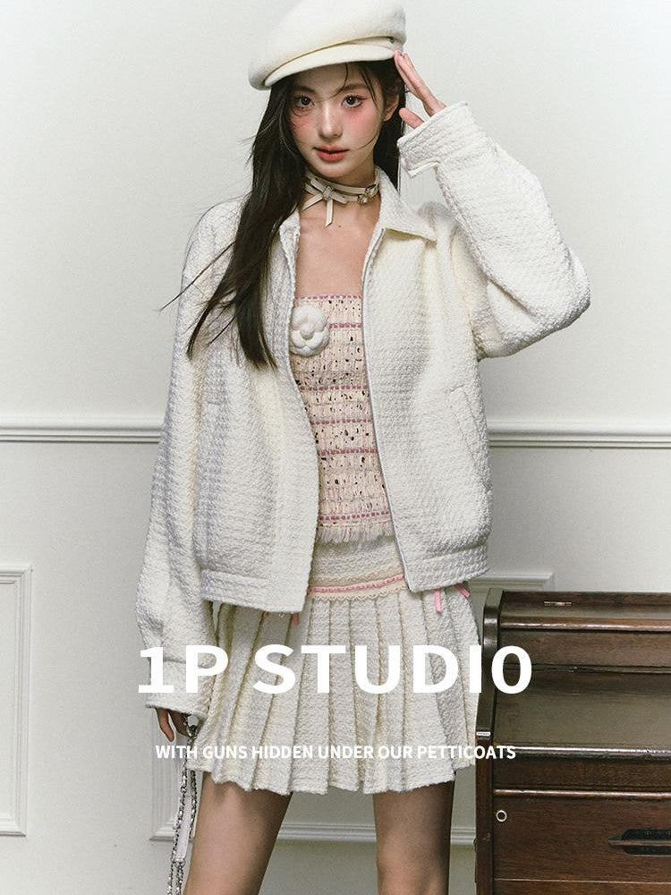 1P STUDIO Chanel Style Bustier And Skirt Two Piece Women&