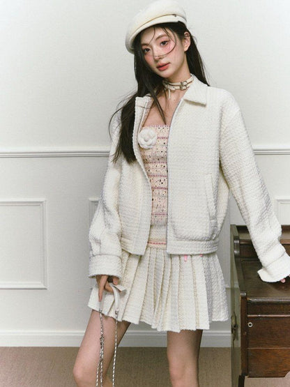 1P STUDIO Chanel Style Bustier And Skirt Two Piece Women&