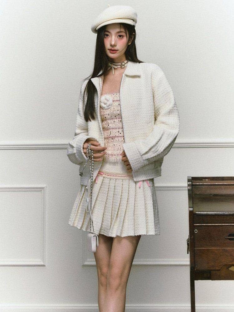 1P STUDIO Chanel Style Bustier And Skirt Two Piece Women&
