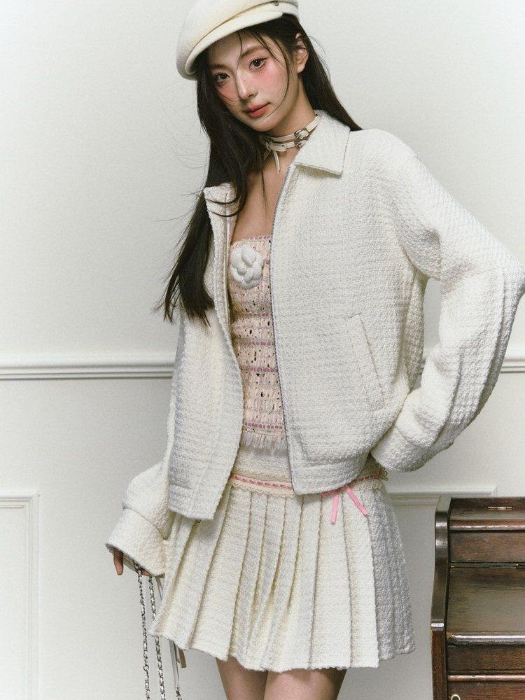 1P STUDIO Chanel Style Bustier And Skirt Two Piece Women&