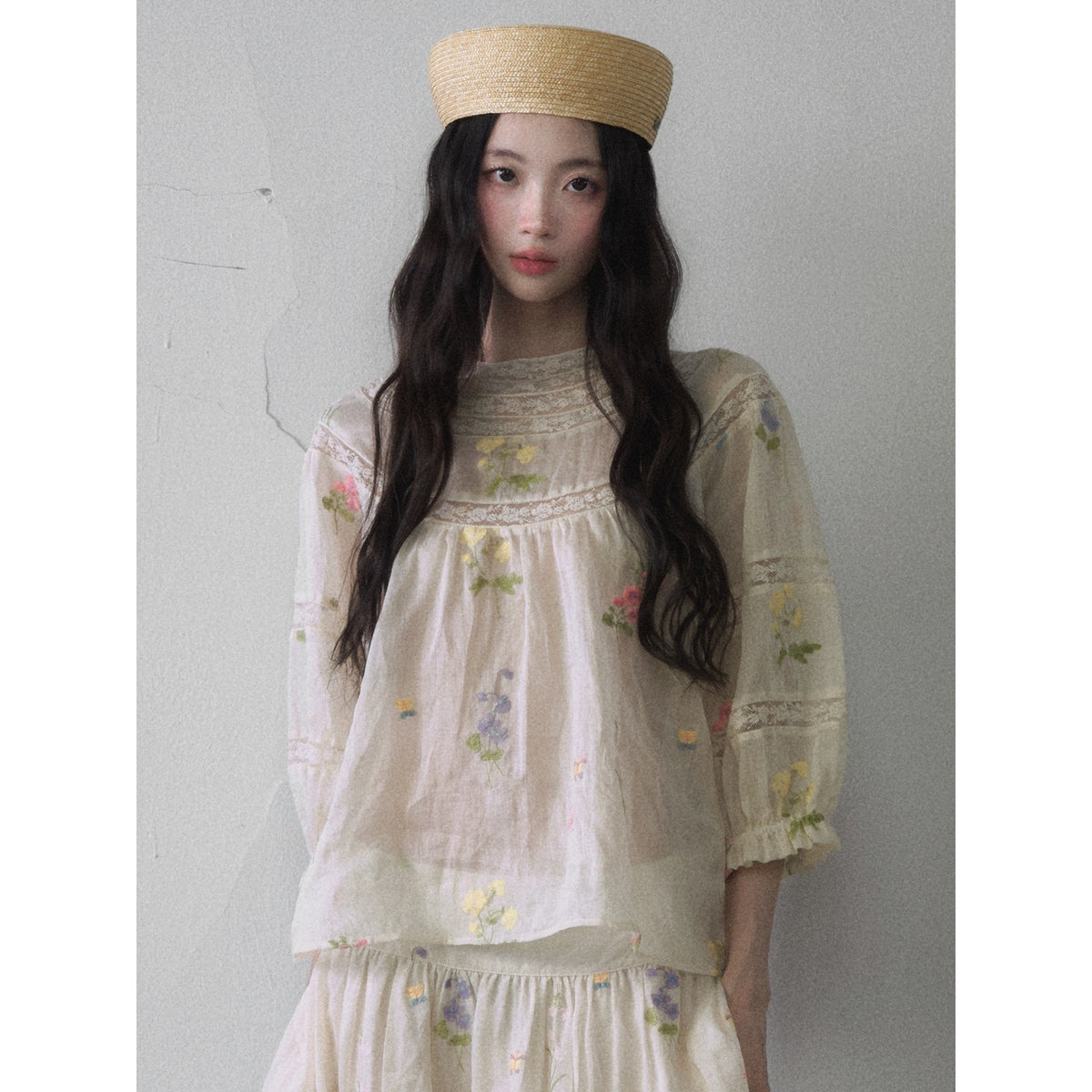 1P_STUDIO_Colorful_Embroidered_Puff_Sleeve_Floral_Women&
