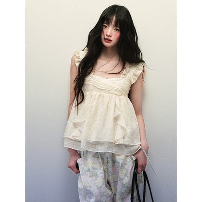 1P_STUDIO_Cream_Dot_Jacquard_Square_Neck_Double_Layer_Women&