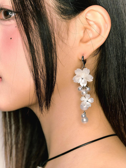 1P STUDIO Ear Garden Pearl Blossom Drop Women&
