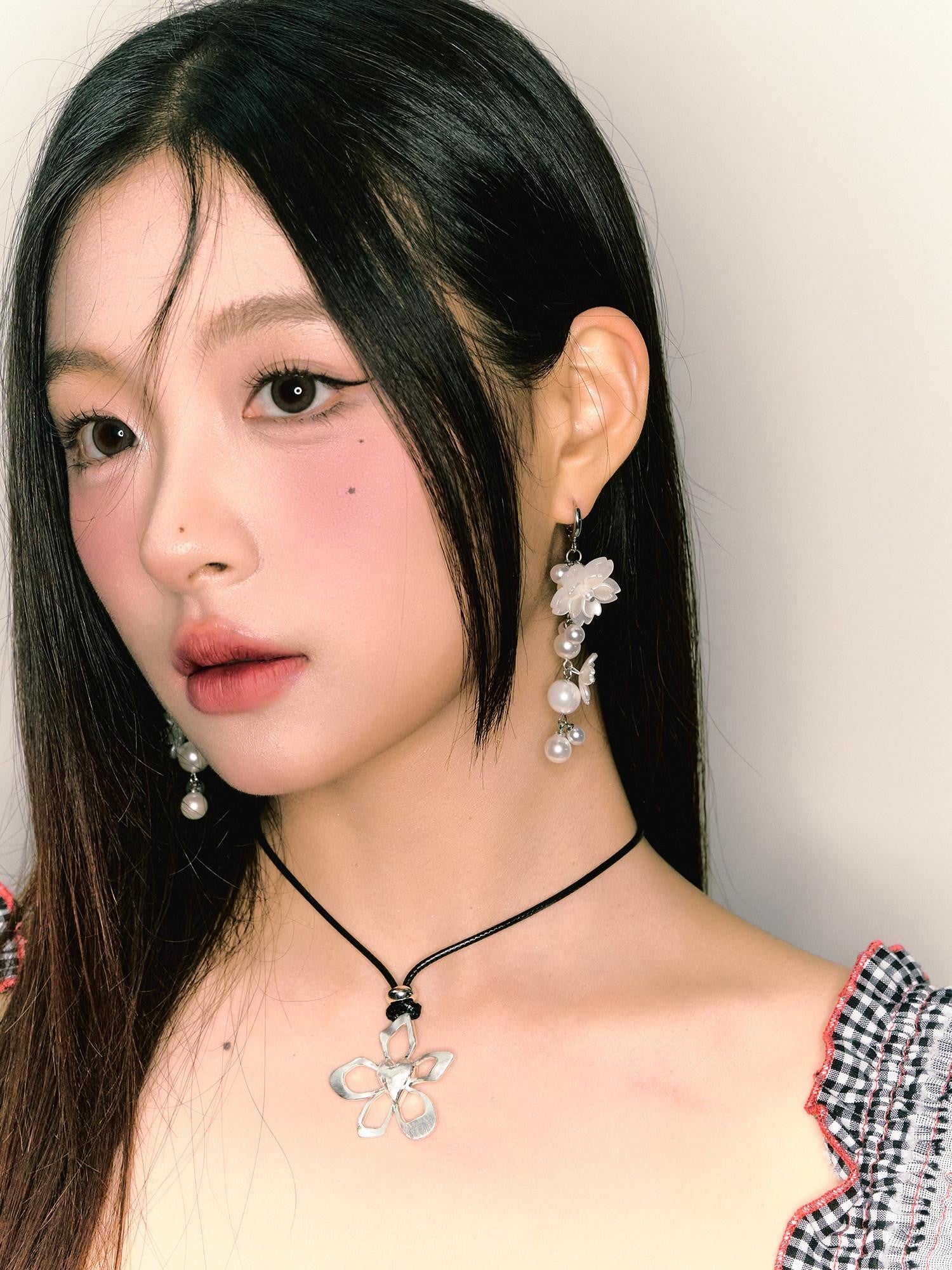 1P STUDIO Ear Garden Pearl Blossom Drop Women&