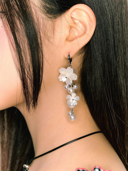 1P STUDIO Ear Garden Pearl Blossom Drop Women&