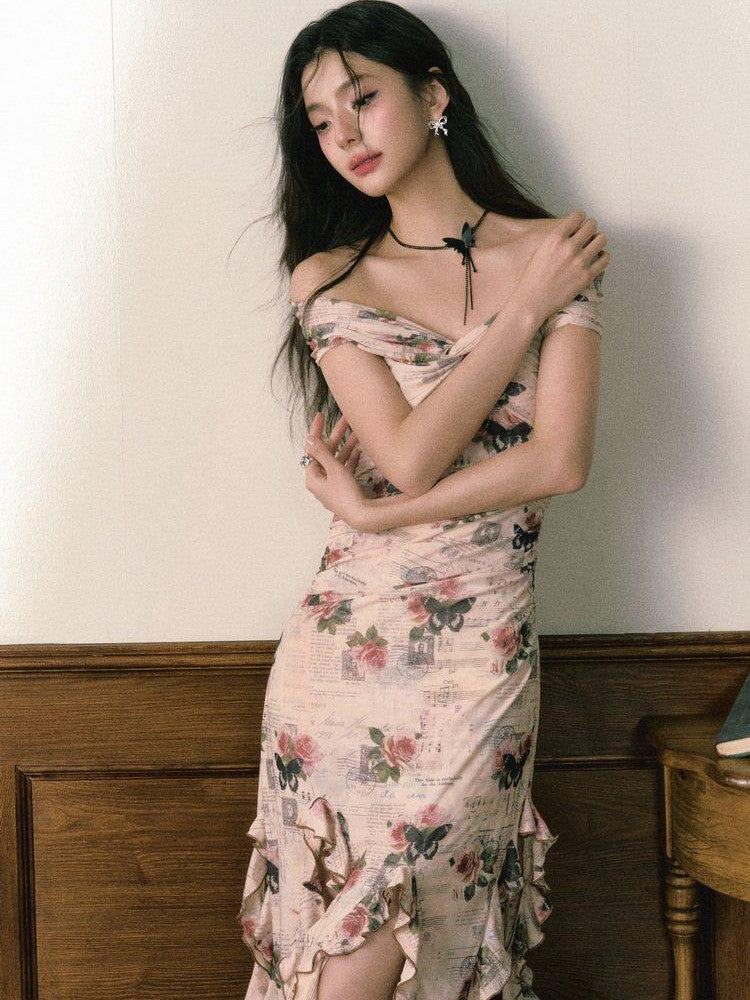 1P STUDIO Editorial Bardot Patchwork Asymmetrical Women&