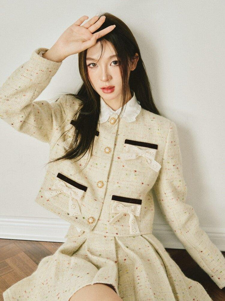 1P STUDIO Elegant Original Boucle Jacket Style Women&