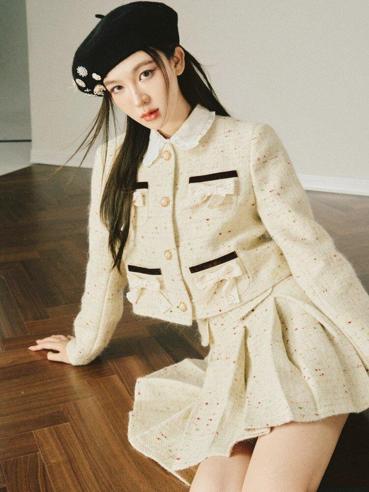 1P STUDIO Elegant Original Boucle Jacket Style Women&