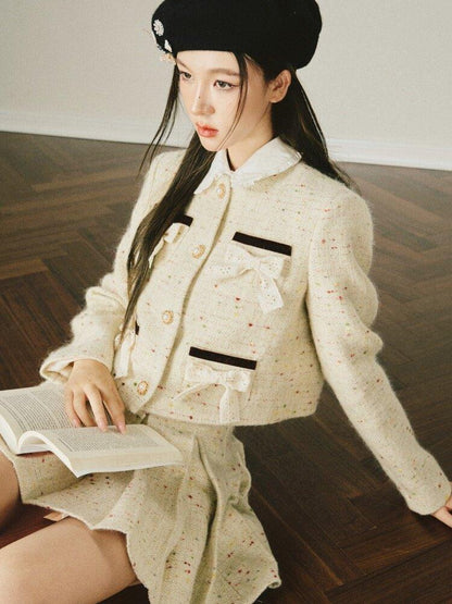 1P STUDIO Elegant Original Boucle Jacket Style Women&