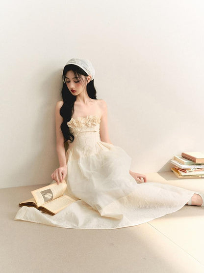 1P STUDIO Ethereal Embroidered Rose Handmade Women&