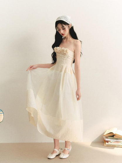 1P STUDIO Ethereal Embroidered Rose Handmade Women&