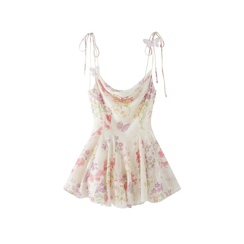 1P_STUDIO_Floral_Butterfly_Print_Pleated_A_Line_Cinched_Waist_Women&