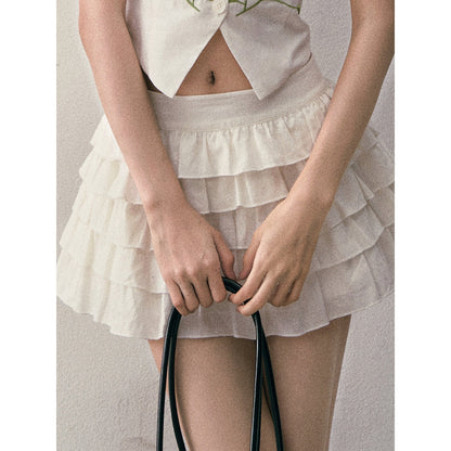1P_STUDIO_Floral_Embroidered_V-neck_Vest_Low_Waist_Skirt_Women&