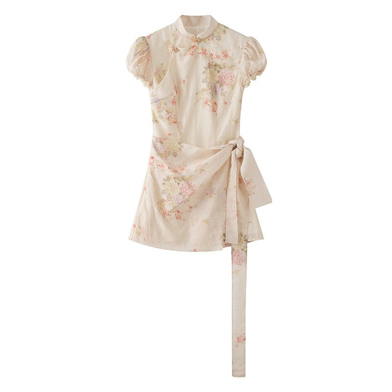 1P_STUDIO_Floral_Jacquard_Puff_Sleeve_Butterfly_Bow_A_Line_Women&