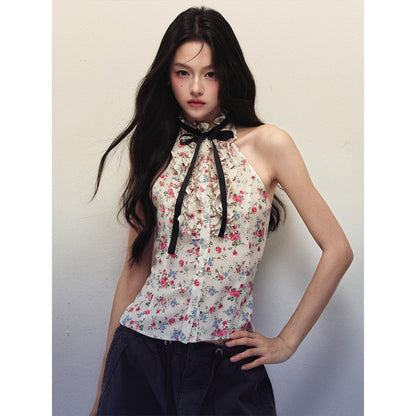 1P_STUDIO_Floral_Print_Bow_Tie_Ruffle_Short_Fitted_Women&