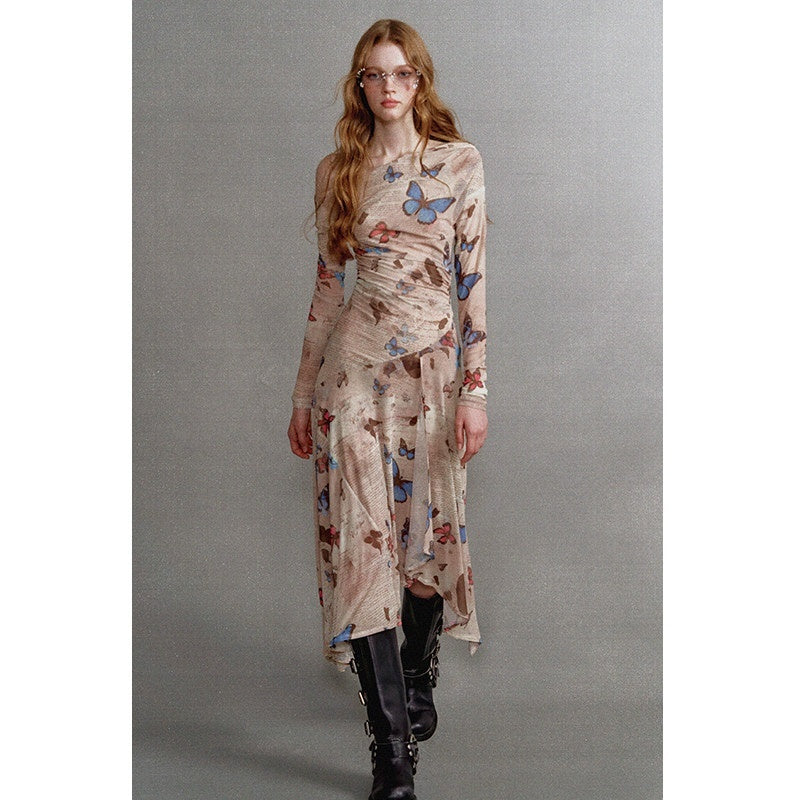 1P_STUDIO_Khaki_Butterfly_Print_Asymmetric_One_Shoulder_Women&