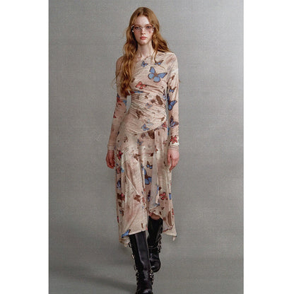1P_STUDIO_Khaki_Butterfly_Print_Asymmetric_One_Shoulder_Women&