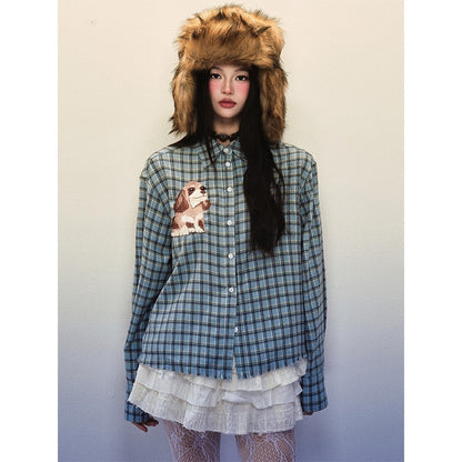 1P_STUDIO_Light_Blue_Plaid_Dog_Embroidered_Women&