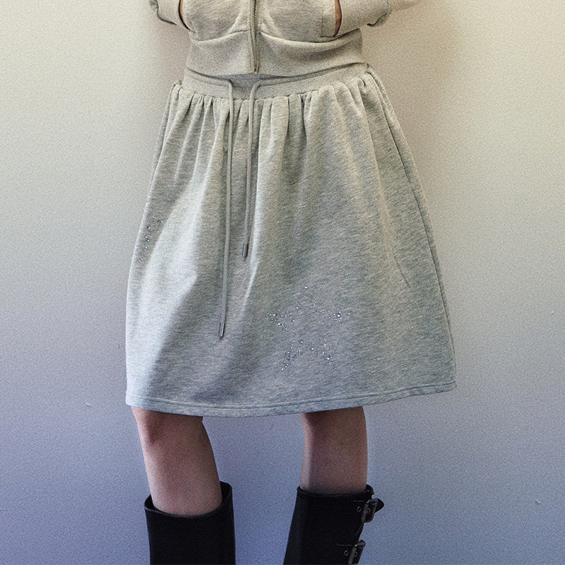 1P_STUDIO_Light_Gray_Letter_Embroidered_Hooded_Zip_Aline_Skirt_Women&