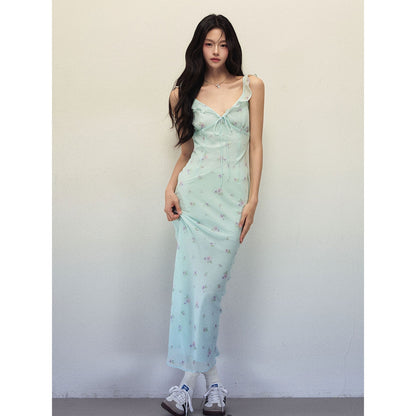 1P_STUDIO_Mint_Green_Printed_Ruffle_V-neck_Women&