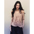 1P_STUDIO_Pink_Cross_Halter_Off_Shoulder_Draped_Neck_Elastic_Women&