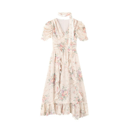 1P_STUDIO_Pink_V-neck_Ruffle_Sash_Halter_Waist_Women&