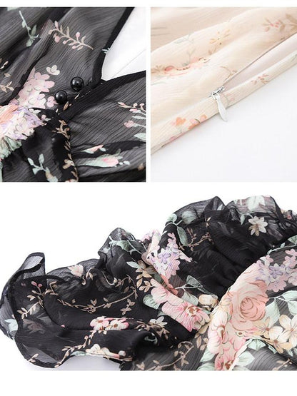 1P STUDIO Pink V-neck Ruffle Sash Halter Waist Women&