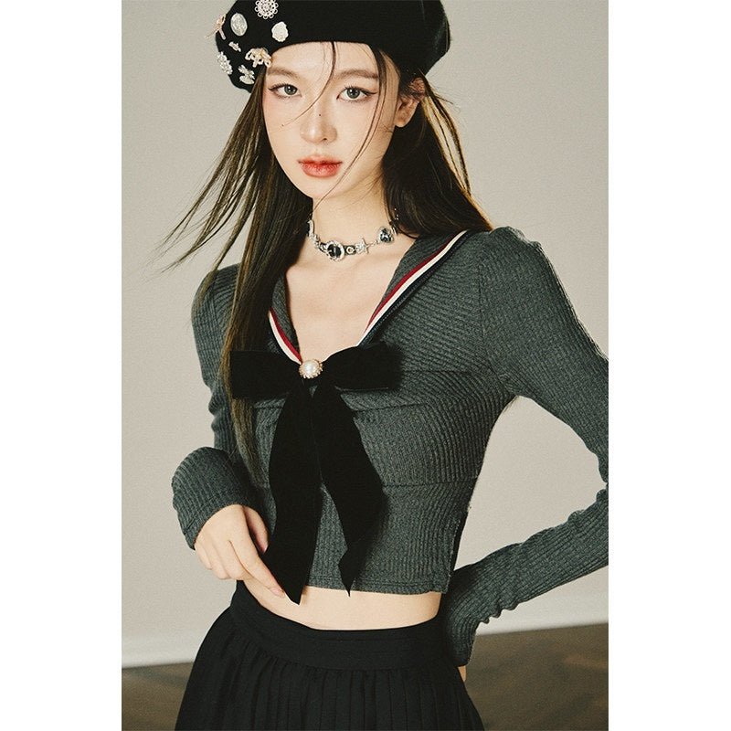 1P_STUDIO_Preppy_Knit_Sweater_Pleated_Skirt_Women&