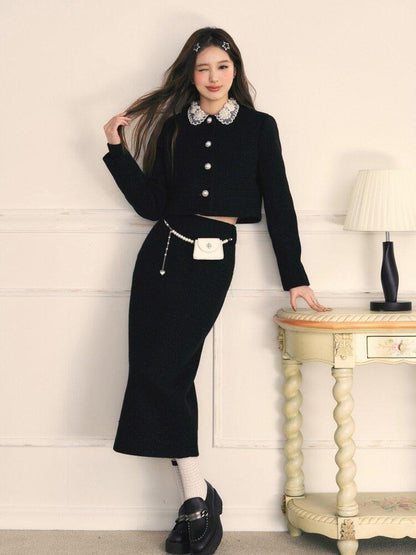 1P STUDIO Princess Doll Collar Elegant Women&
