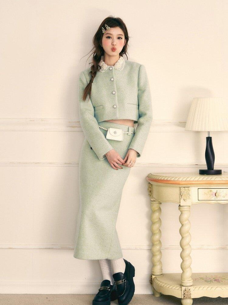 1P STUDIO Princess Doll Collar Elegant Women&