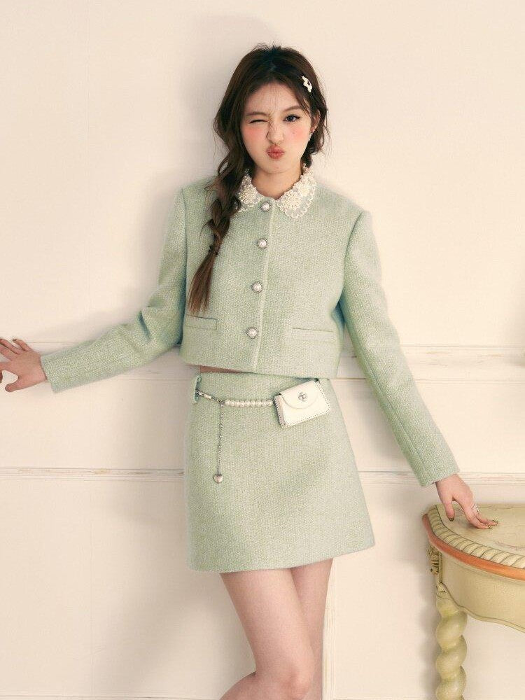 1P STUDIO Princess Doll Collar Elegant Women&