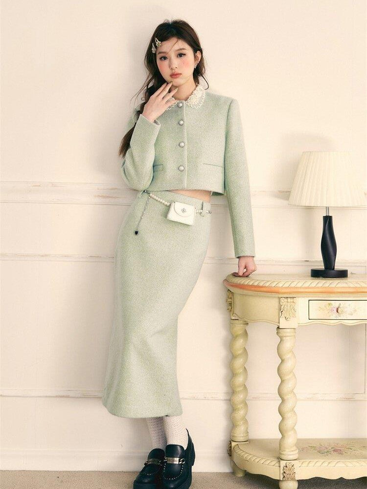 1P STUDIO Princess Doll Collar Elegant Women&