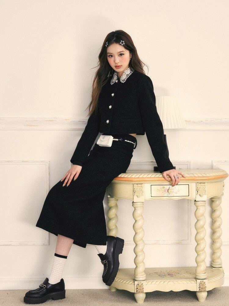 1P STUDIO Princess Doll Collar Elegant Women&