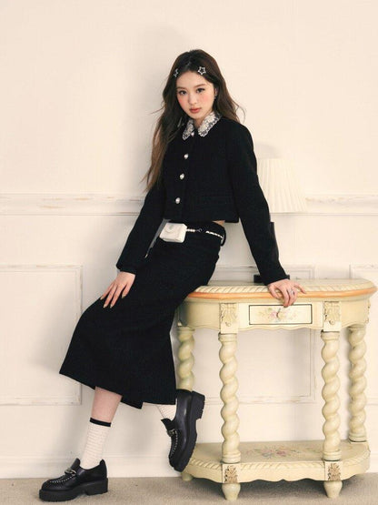 1P STUDIO Princess Doll Collar Elegant Women&