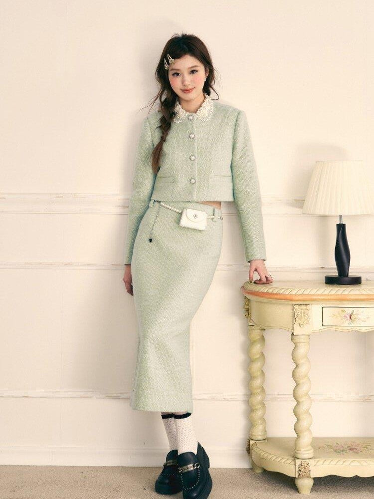 1P STUDIO Princess Doll Collar Elegant Women&