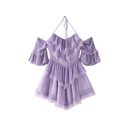 1P_STUDIO_Purple_Lace_Halter_V_Hem_Floral_Irregular_A_Line_Women&
